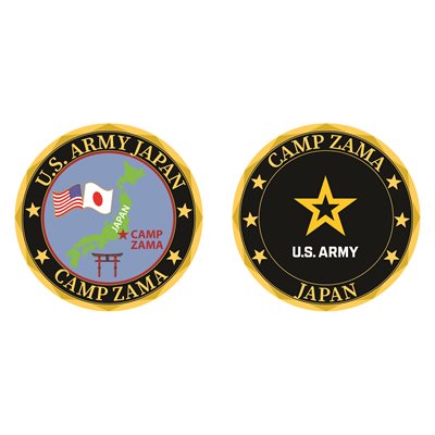 COI / US ARMY CAMP ZAMA W / FLAGS, JAPAN, PAGODA@