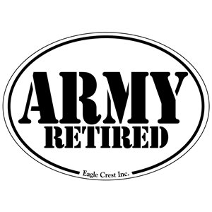 MAGNET-ARMY RETIRED (LETTERS ONLY) 