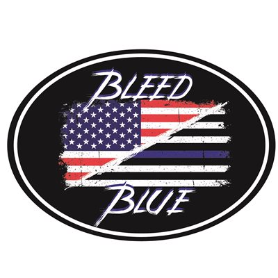 MAGNET-BLEED BLUE (OVAL) (NOT FOR AAFES)