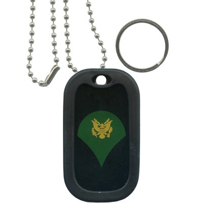 DOG TAG-ARMY SPECIALIST E-4 @ # [DX9]
