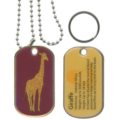 DOG TAG-GIRAFFE (SMITHSONIAN)(DXX14)