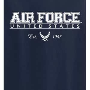 T / US AIR FORCE W / LOGO & DATE (WHT) 