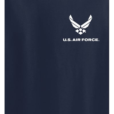 3909 USAF WHITE LOGO LEFT CHEST