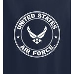 T / AIR FORCE (FULL FRONT CIRCLE) (WHT)