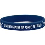 WRSTBND-AIR FORCE RETIRED (WHT LTRS ON BLUE) (DX)