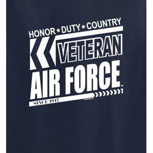 T / HONOR DUTY COUNTRY VETERAN AIR FORCE (WHT PRNT) 