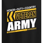 T / HONOR DUTY COUNTRY VETERAN ARMY (WHT & GLD PRNT)