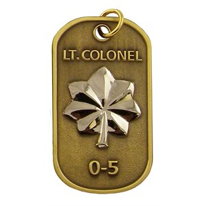 DOG TAG-ARMY O-5 LT. COLONEL(DX14)