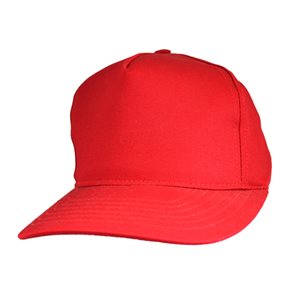 CAP-RED, TWILL, 5-PANEL[DX19]