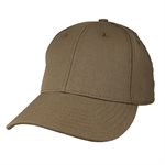 CAP-COYOTE BRN, TWILL, 6-PANEL-(H&L)USA MADE