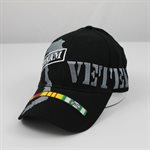 CAP-VIET VET W / LAND AND RIBBONS (BLK) !