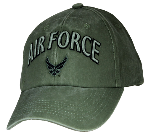 CAP-AIR FORCE W / LOGO 3-D TEXT OD 