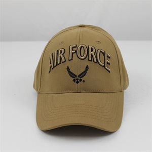 CAP-AIR FORCE W / WINGS LOGO (COYOTE BRN)
