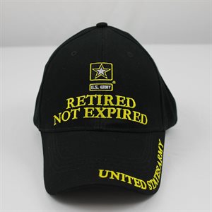 CAP-ARMY RETIRED NOT EXPIRED (BLK)[LX] @ ! #