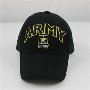 CAP-ARMY W / STAR (BLK MESH)@ !