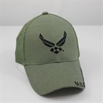 CAP-USAF W / WINGS (ODGRN MESH)