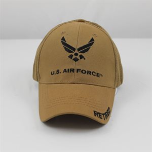CAP-USAF W / WINGS RETIRED (CYB MESH) (DX)