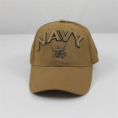 CAP-NAVY W / LOGO (COYOTE MESH) (DX) !