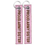 KEYCHAIN-PROUD ARMY SISTER (PINK)