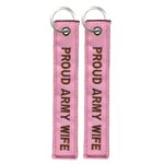 KEYCHAIN-PROUD ARMY WIFE (PINK)