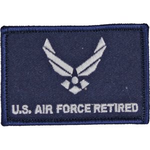 PAT- U.S. AIR FORCE RET / 2PIECE (H&L) (NVY TWILL)2X3"DX23)]