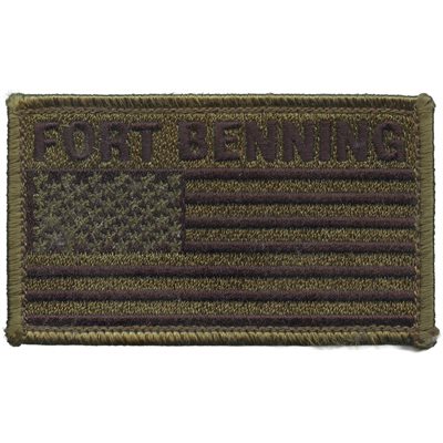 PAT- FT BENNING W / FLAG ODGRN H&L[DX19]