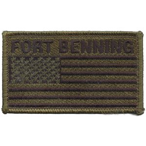 PAT- FT BENNING W / FLAG ODGRN H&L[DX19]