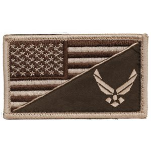 PAT-USAF WINGS W / FLAG (TAN H&L)[LX18]