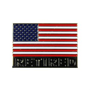 PIN-AMERICAN FLAG / RETIRED