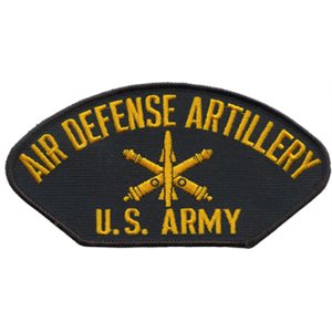 W / AIR DEFENSE ARTILLERY U.S. ARMY (BLK) @