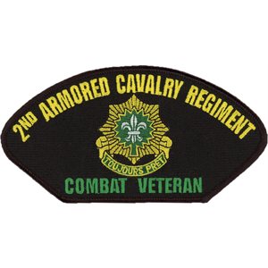 W / 2ND ARMORED CAVALRY REG COMBAT VET(BLK)
